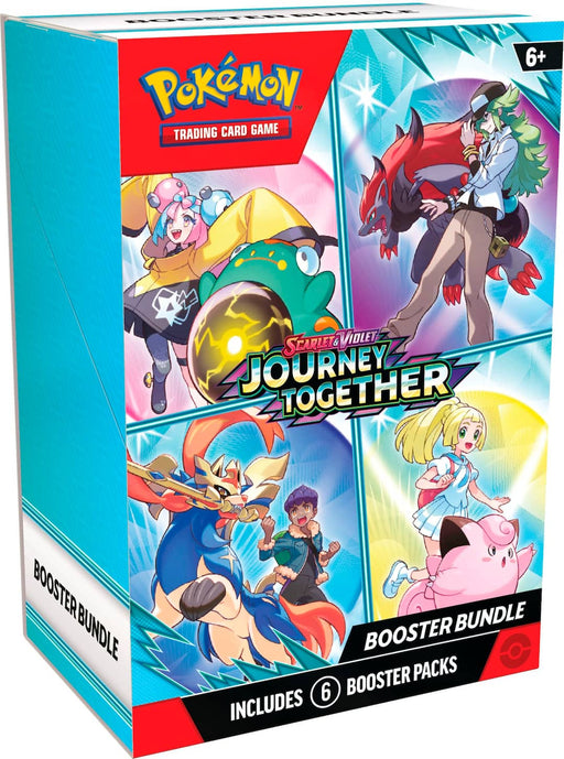 New Pokemon Journey Together Booster Bundle featuring exclusive cards, collector's box, and limited edition pin, perfect f...