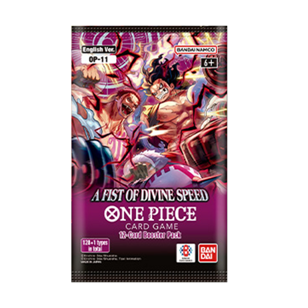 New One Piece A Fist Of Divine Speed Booster Pack, collectible card game, anime-themed, sealed package