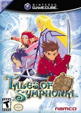 Tales Of Symphonia on GameCube - classic JRPG action-adventure with vibrant animation and party battles.