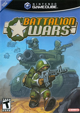 Battalion Wars on GameCube - action-strategy game with infantry and vehicle battles.