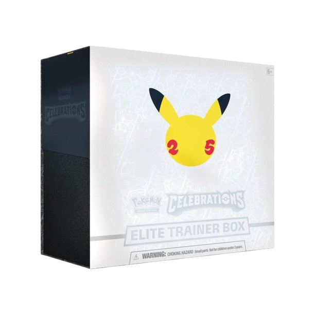 Buy new Pokemon Celebrations Elite Trainer Box featuring exclusive cards, collector's items, and accessories for fans and ...