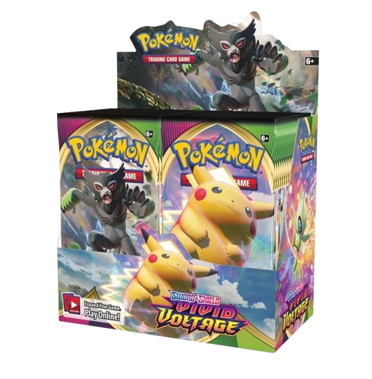 New Vivid Voltage Booster Box, sealed Pokémon card pack, vibrant artwork, collectible gaming gift