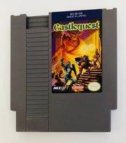 Vintage Castlequest NES VG cartridge, classic 8-bit video game in original packaging