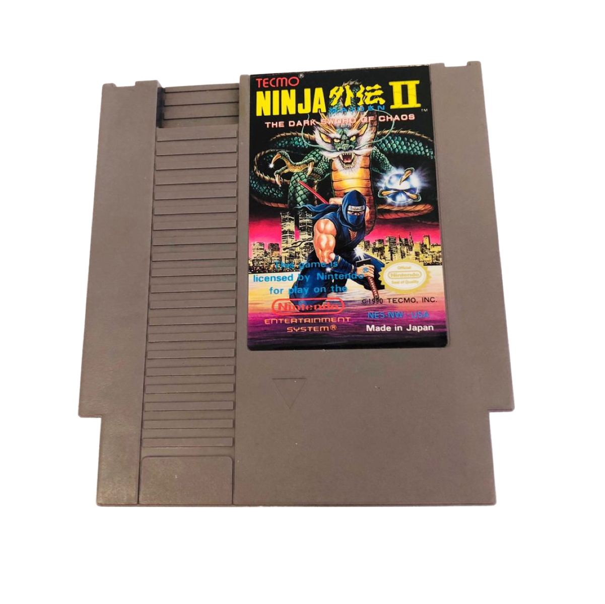 Ninja Gaiden 2 NES VG classic 8-bit video game cartridge, vintage collectible for retro gaming enthusiasts