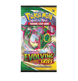 Buy new Evolving Skies Booster Pack featuring rare Dragon-type Pokémon cards, sealed collector's item