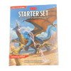 Dungeons and Dragons Starter Set with dice, rulebook, and character sheets for beginners in fantasy RPG gaming