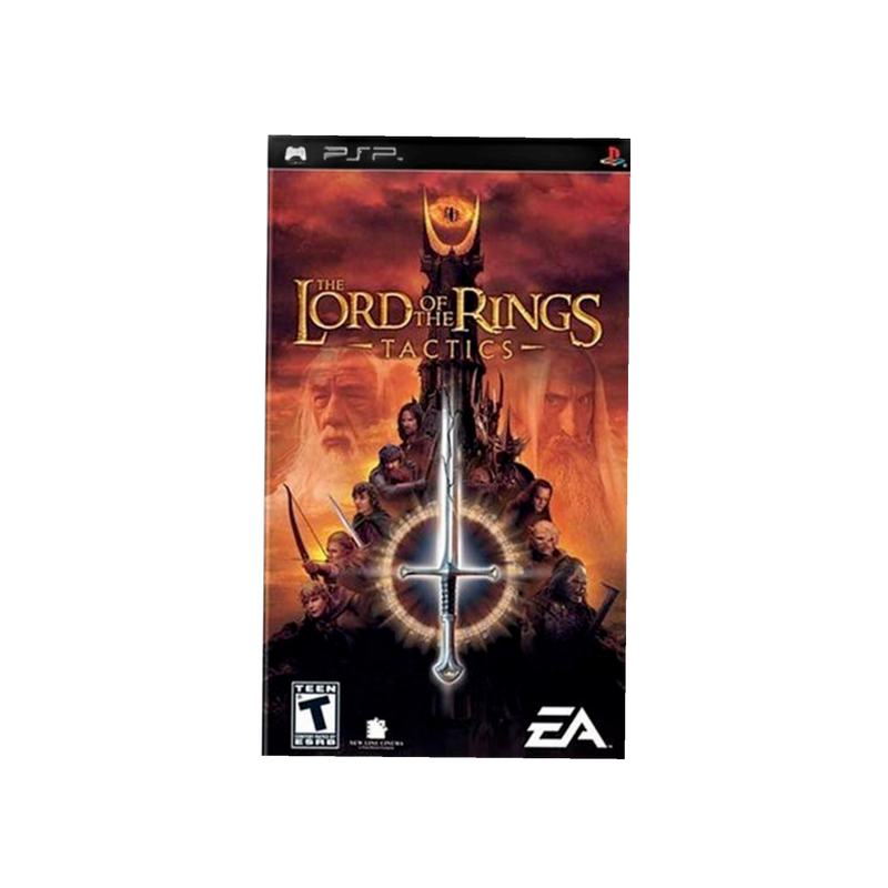 Lord of the Rings Tactics PSP game, strategy adventure for PlayStation Portable, epic fantasy battle scenes