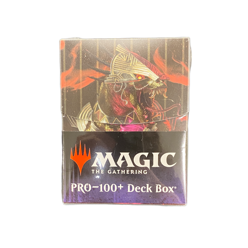 Black Ultra-Pro Magic Pro 100 Deck Box, durable plastic, secure snap closure for card collectors