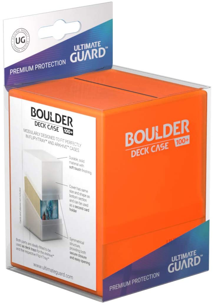 Black Boulder Hard Deck Case, waterproof and shockproof, for card game storage, durable plastic, compact size