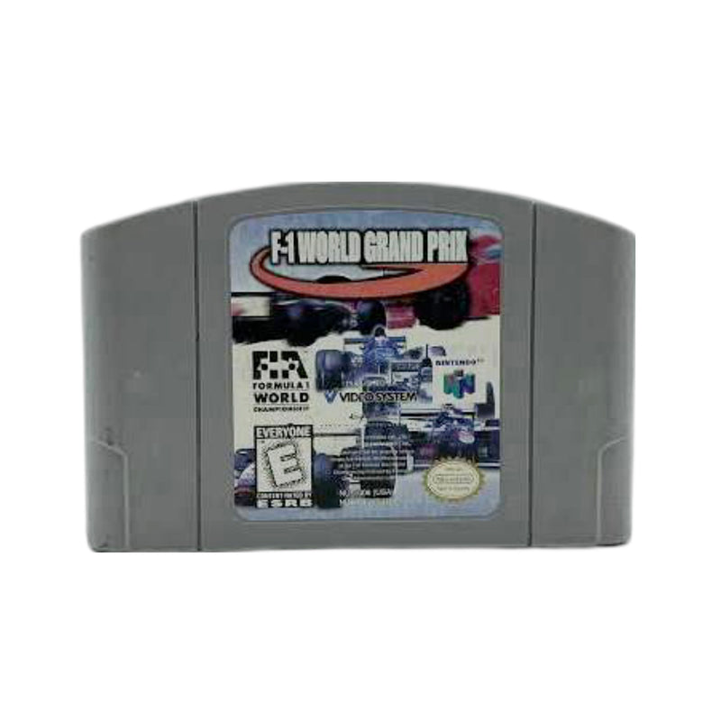 Vintage F-1 World Grand Prix | N64 racing game cartridge, classic 1990s retro gaming collectible