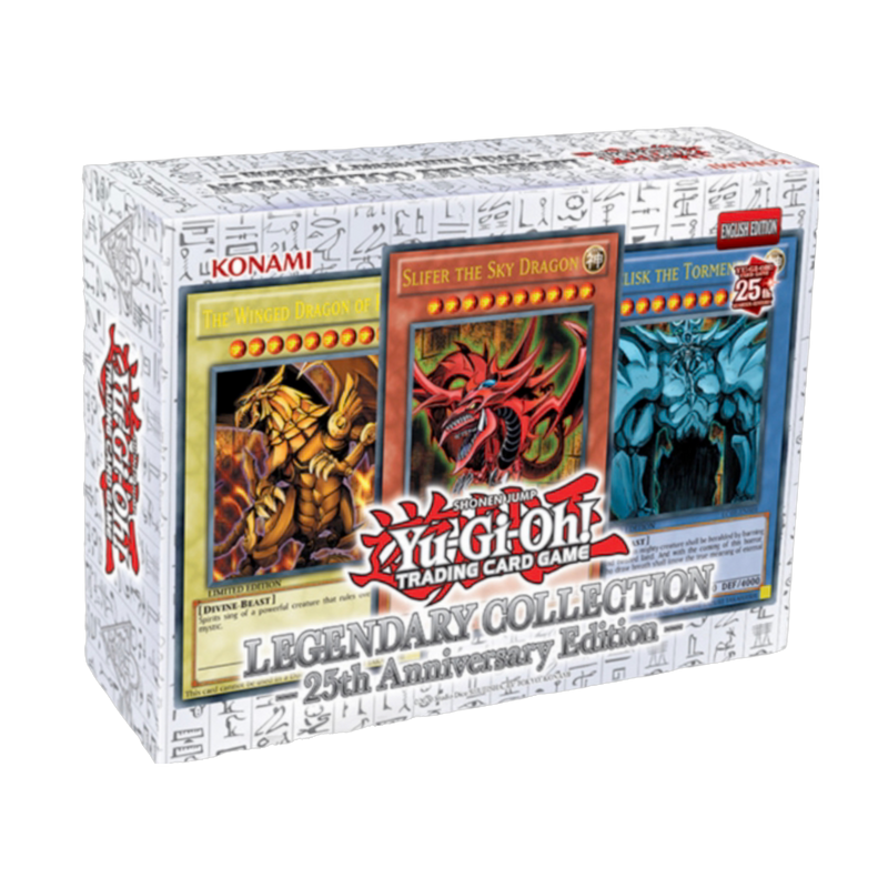 Yugioh Legendary Collection, 25th Anniversary Edition box set featuring rare cards, exclusive artwork, and collector's items