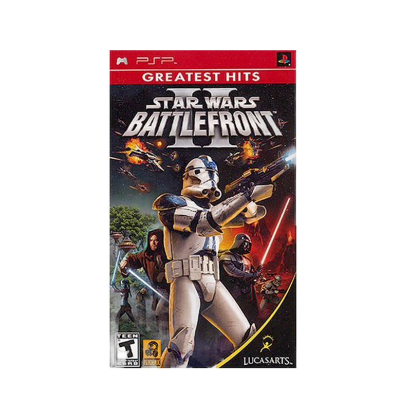 Star Wars Battlefront 2 PSP game cover, classic sci-fi action for PlayStation Portable
