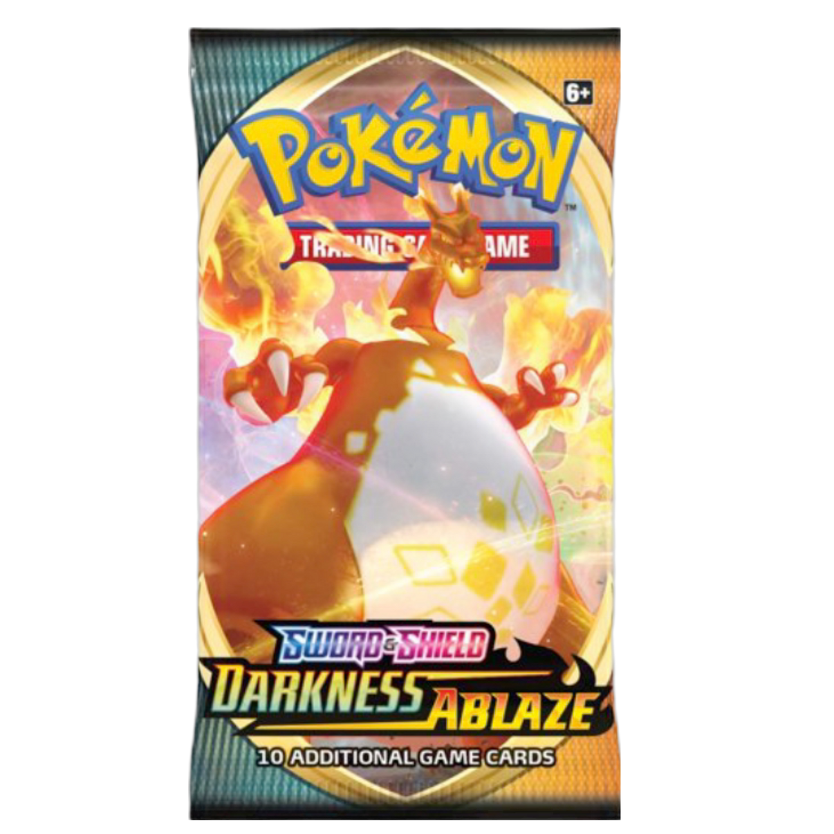 New Darkness Ablaze Booster Pack featuring Charizard, collectible card game, sealed package