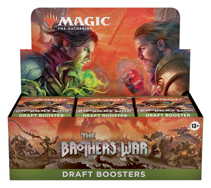 Brother's War Draft Booster Box MTG New, sealed collectible card game for strategy enthusiasts, vivid artwork