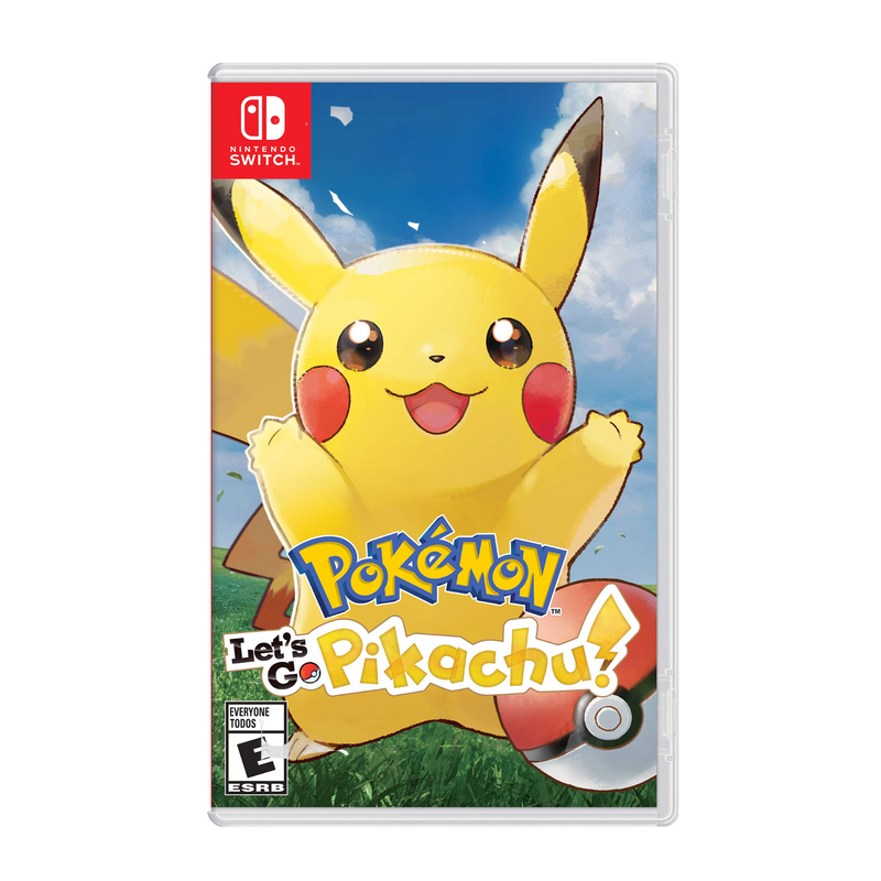 Nintendo Switch game Pokemon Let’s Go Pikachu edition, family-friendly adventure RPG, vibrant graphics