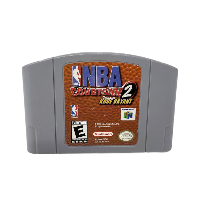 NBA Courtside 2 N64 vintage basketball video game cartridge, collectible 1990s sports gaming