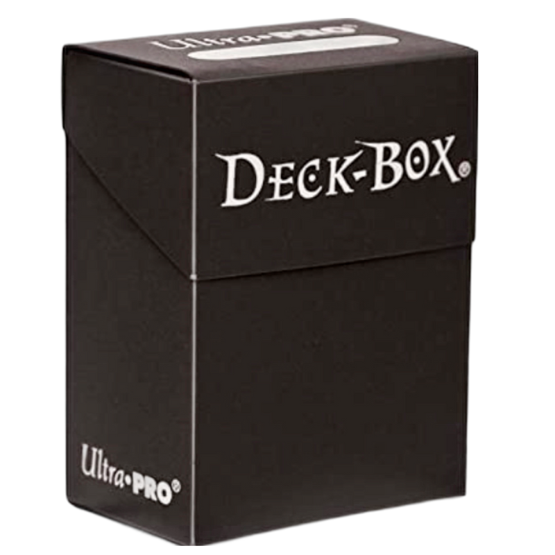 Black Ultra-Pro Classic Deck Box for card game storage, durable plastic, snap-lock closure, compact size