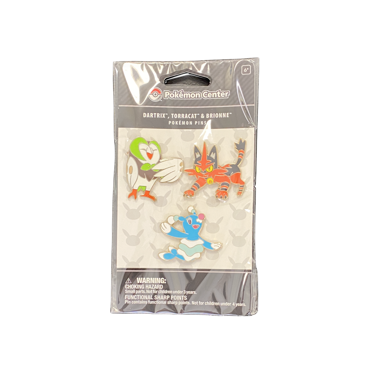Pokemon Pins: Dartrix, Torracat, Brionne set, colorful enamel, collectible accessory for fans