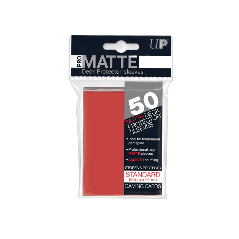 Ultra-Pro Pro Matte Sleeves 50ct Standard Size in clear, durable protection for trading cards, anti-glare finish