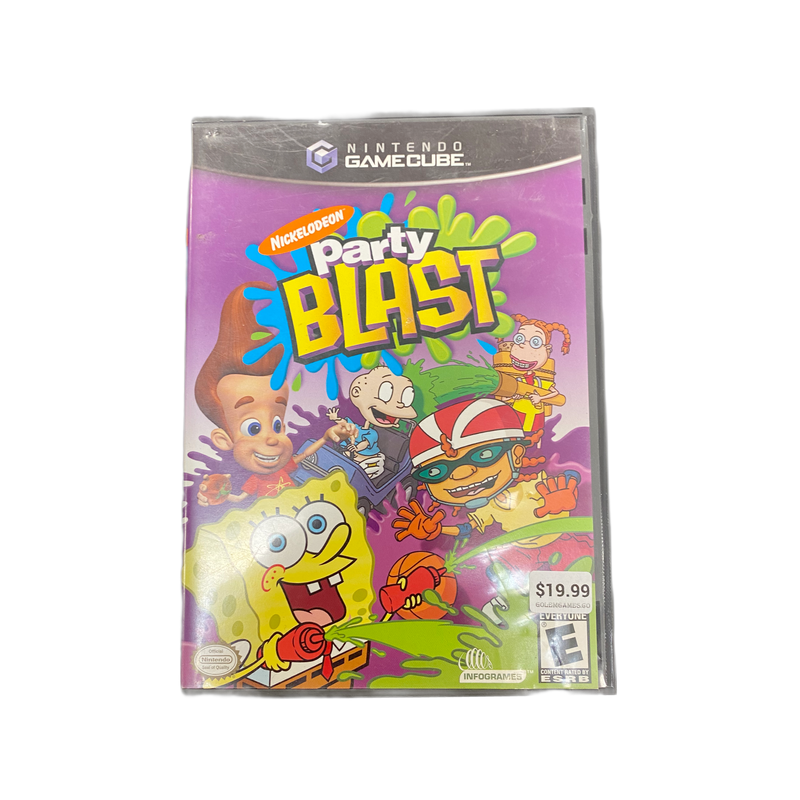 Nickelodeon Party Blast Gamecube, colorful multiplayer video game for family fun night
