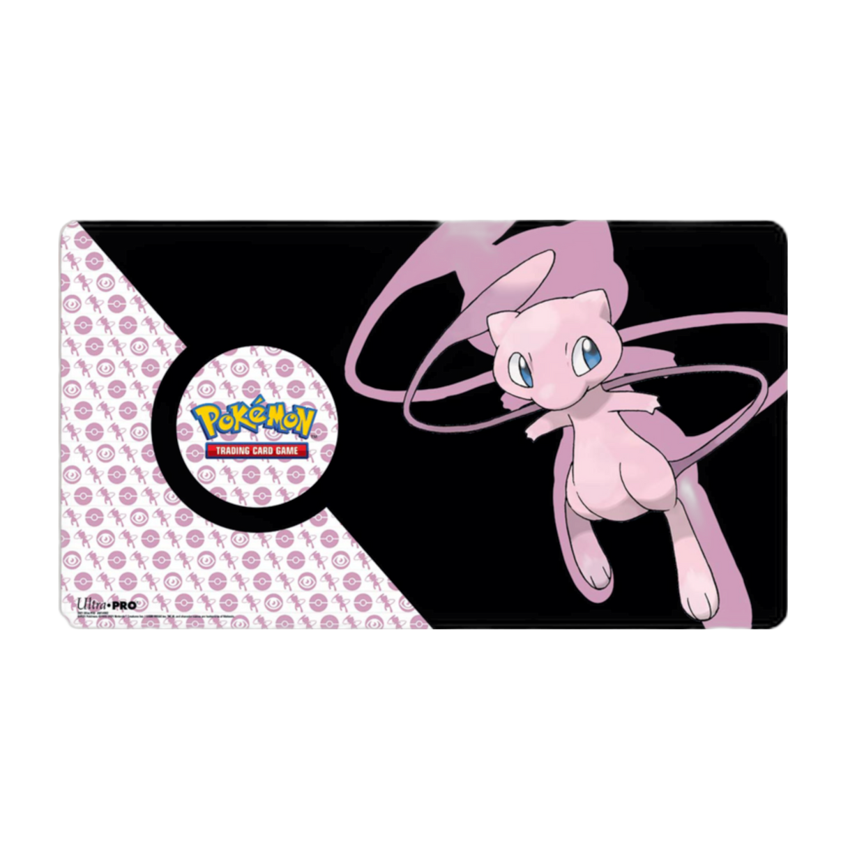 Ultra-Pro Playmat in vibrant red with non-slip rubber base, durable for competitive gaming, 24x14 inches