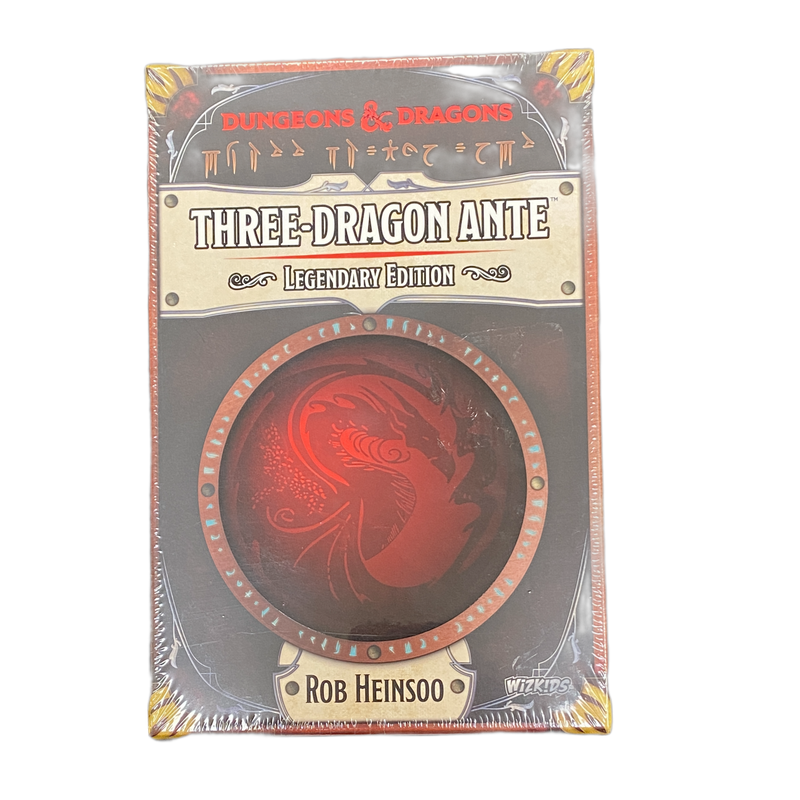 D&D Three-dragon Ante Legendary Edition card game, fantasy-themed, strategy play for RPG fans