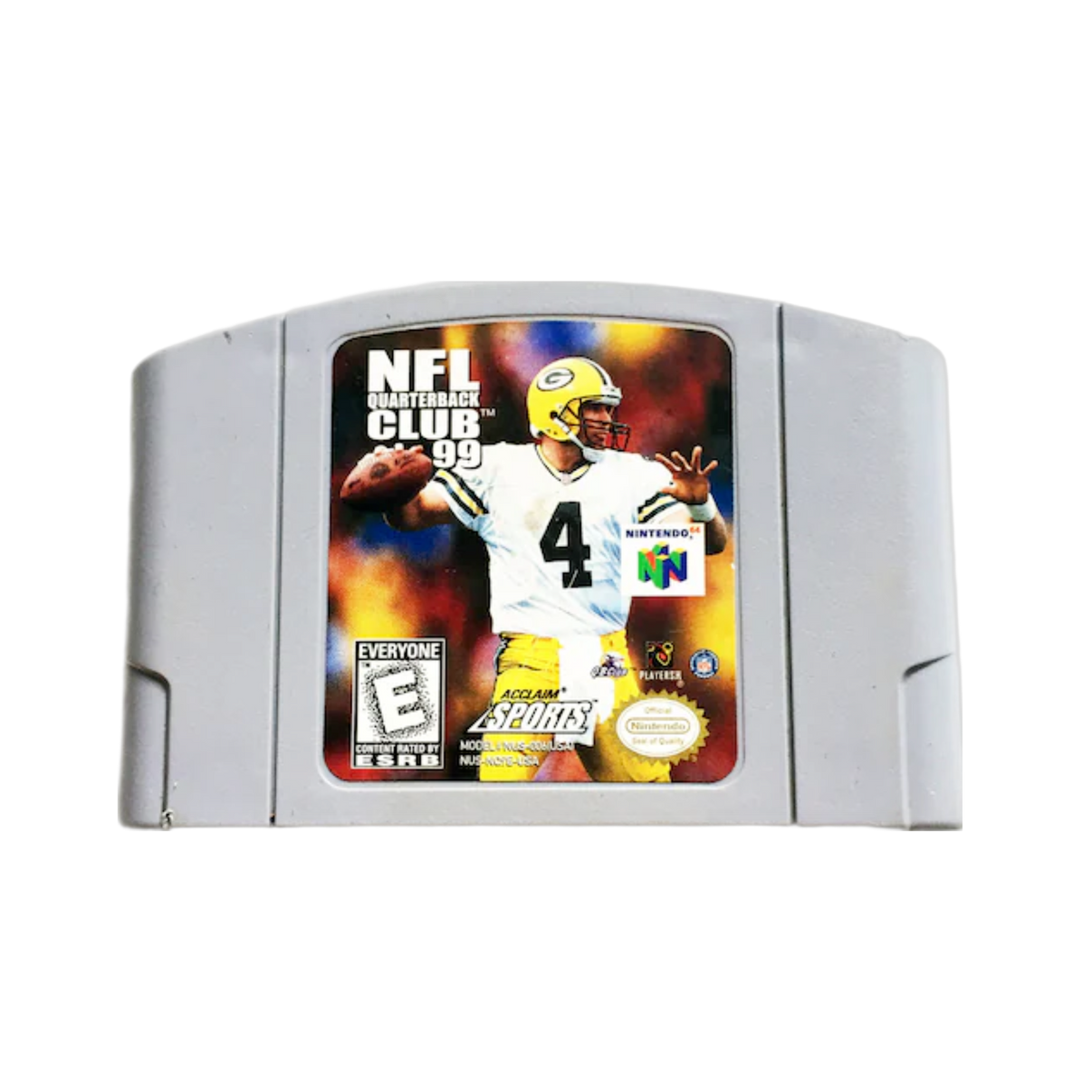 NFL QB Club ‘99 N64 vintage football video game cartridge, collectible edition