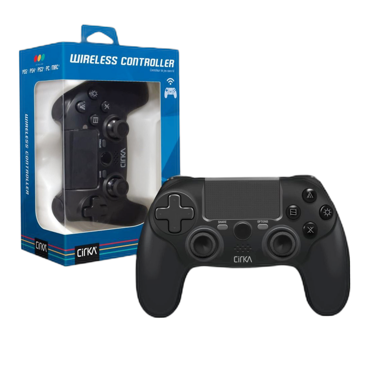 Nuforce Wireless Controller for PS4 PC, new ergonomic design in black, high-performance gaming accessory