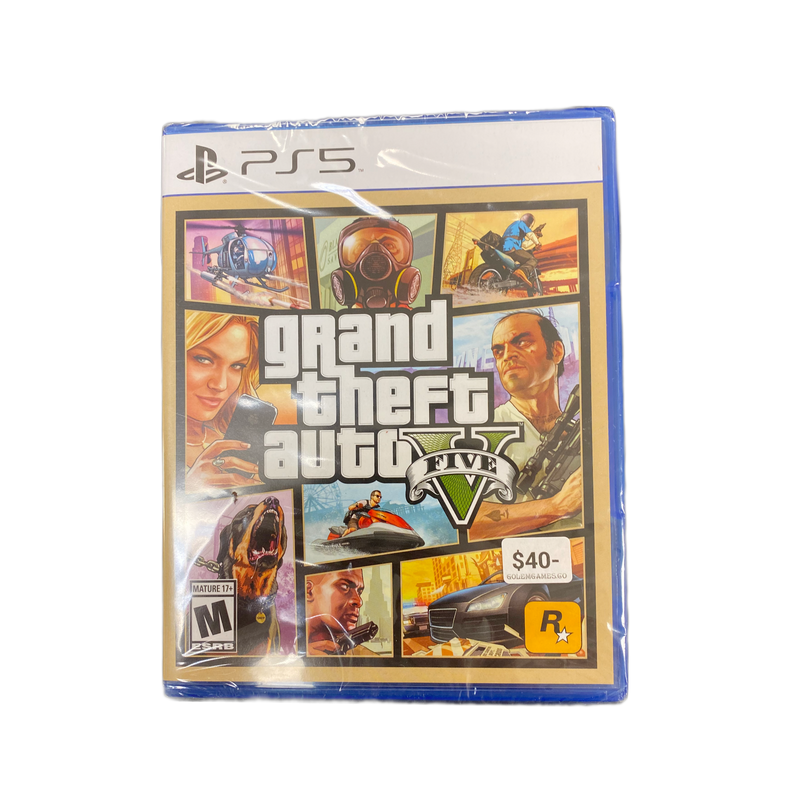 Grand Theft Auto V PS5 edition, action-packed open-world game, stunning graphics & immersive gameplay