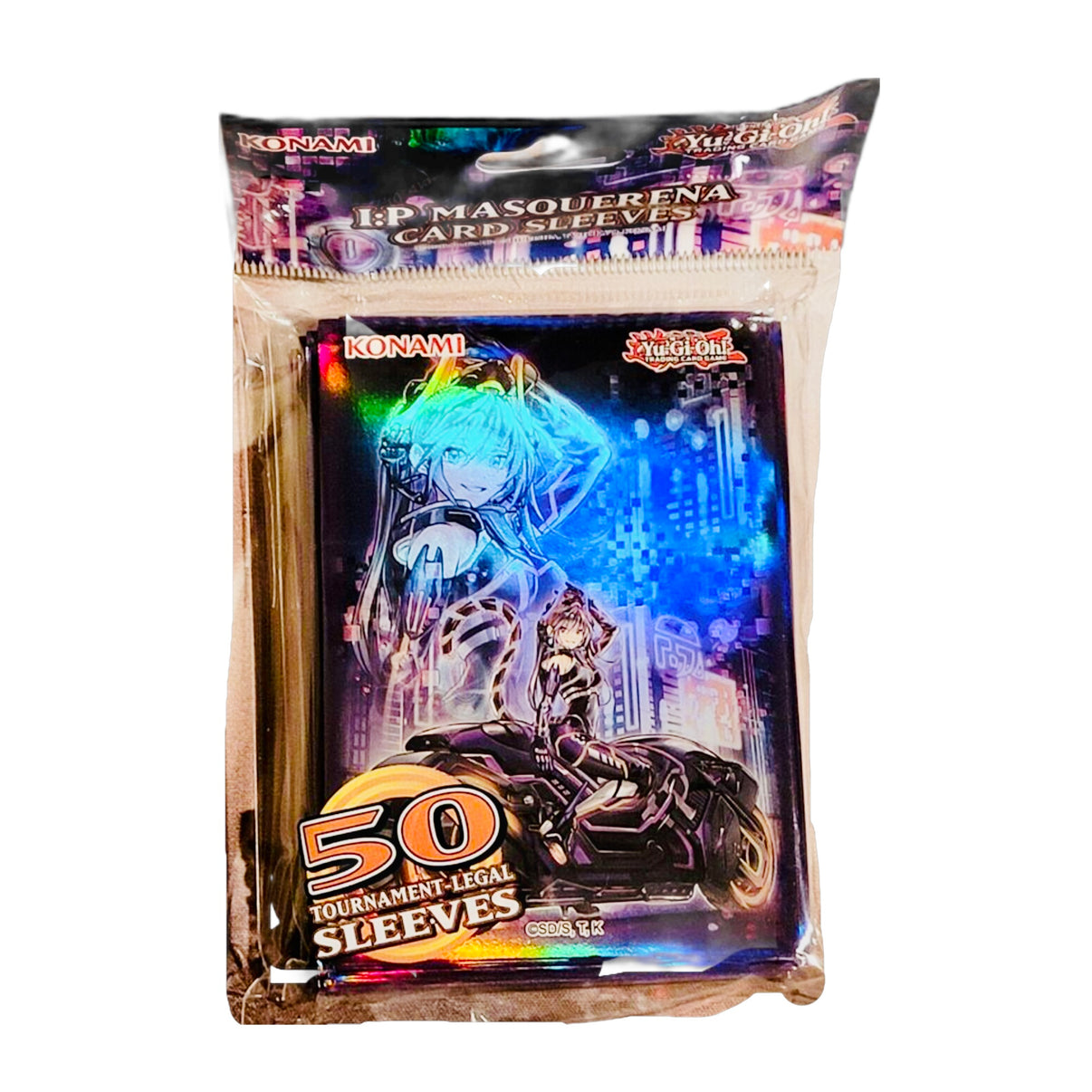 Yugioh Sleeves 50ct durable blue holographic card protectors for trading card games