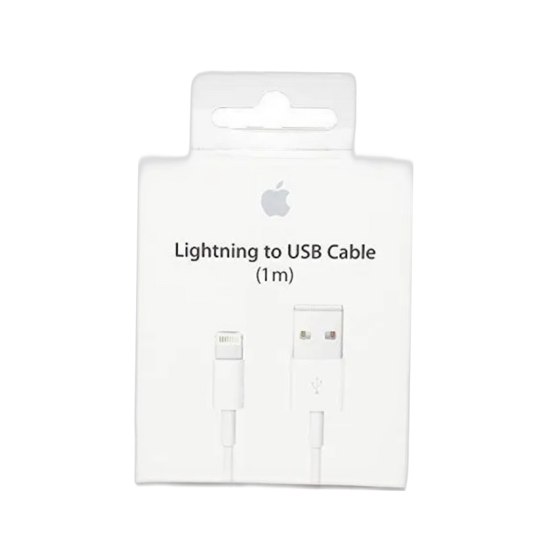 Apple Lightning to USB Cable, 1m white charging cord, durable & fast sync for iPhone and iPad