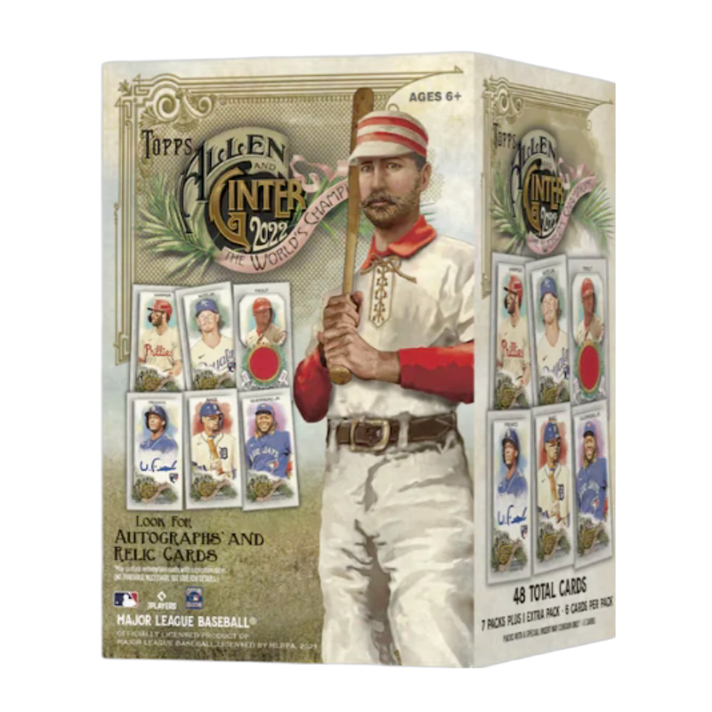 New Allen & Ginter 2022 Blaster by Topps, sealed baseball card pack, collector's edition, vibrant graphics