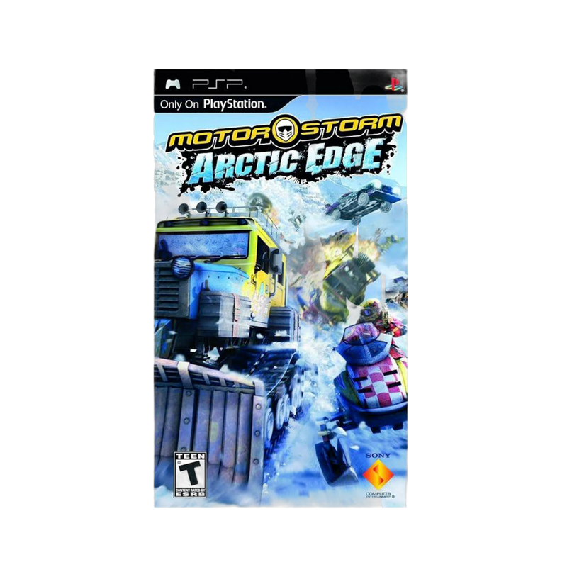 Motor Storm Arctic Edge | PSP racing game, thrilling arctic adventure, high-resolution graphics for handheld gaming enthus...