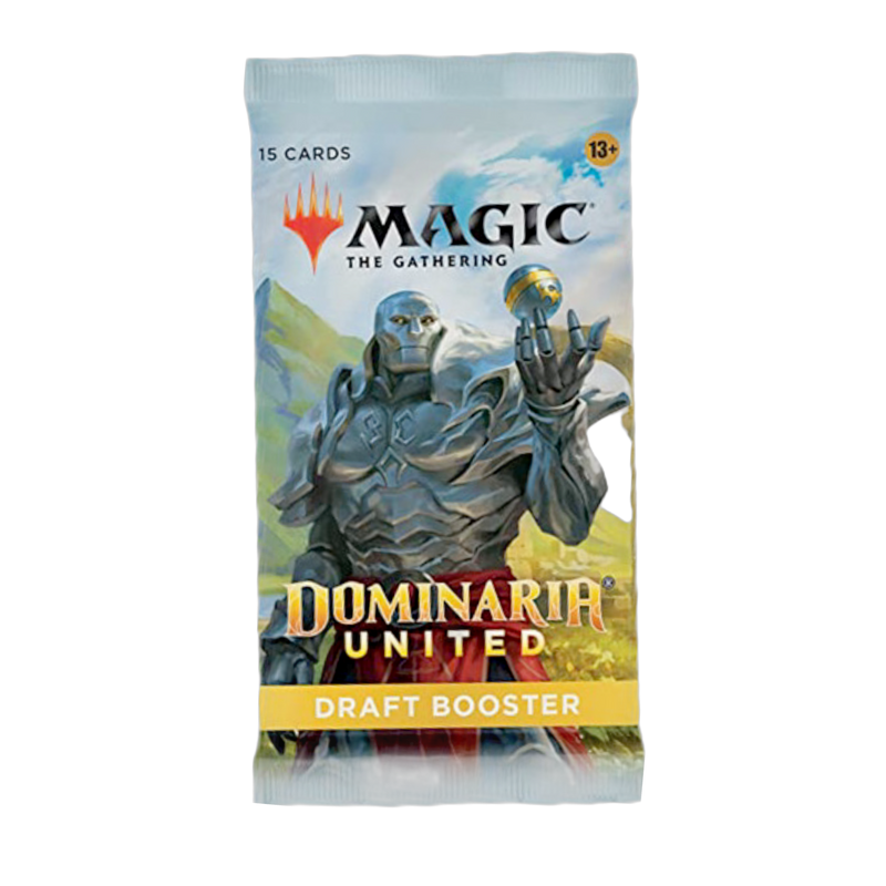 Buy new Dominaria United Draft Booster Pack, sealed magic card pack for collectors and players, vibrant artwork edition