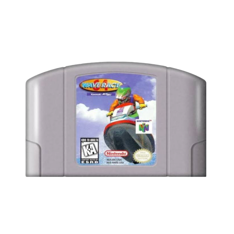 Wave Race 64 | N64 vintage jet-ski racing game cartridge, blue label, classic 90s gaming