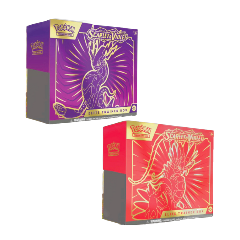 Buy new Scarlet & Violet Elite Trainer Box Pokemon TCG, featuring exclusive cards & accessories in vibrant colors for coll...