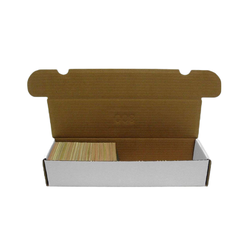 Card Storage Box, 800ct in black durable plastic, secure snap-lid for collectible card safety, stackable design