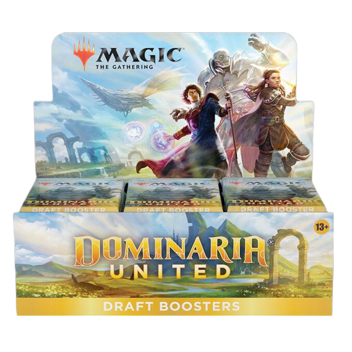 Buy new Dominaria United Draft Booster Box, sealed MTG card pack, collectible fantasy game, vivid artwork