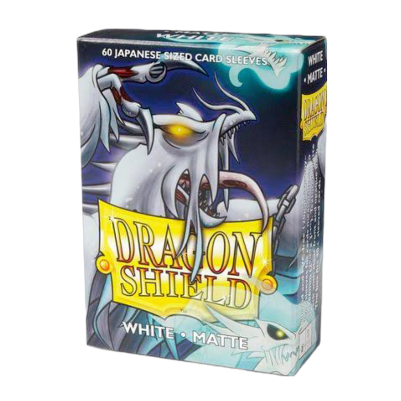 Dragon Shield Japanese Fit 60ct Matte card sleeves in vibrant red, durable protection for trading cards