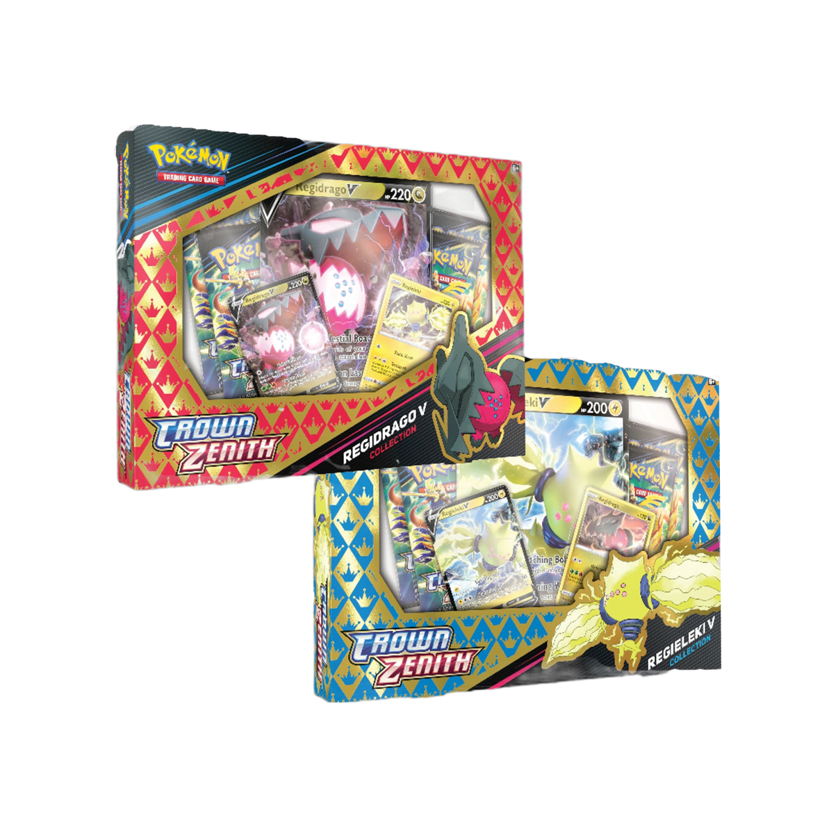 New Crown Zenith Regidrago / Regieleki V Box Set, Pokemon collectible cards, exclusive artwork edition