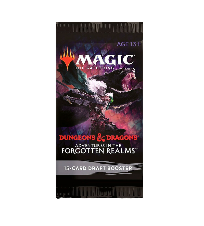 Buy new Adventures in the Forgotten Realms Booster Pack for draft play, featuring exclusive fantasy artwork and rare cards