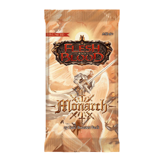 Flesh and Blood Monarch Booster Pack | Unlimited, collectible card game pack, vibrant artwork, for strategy game enthusiasts