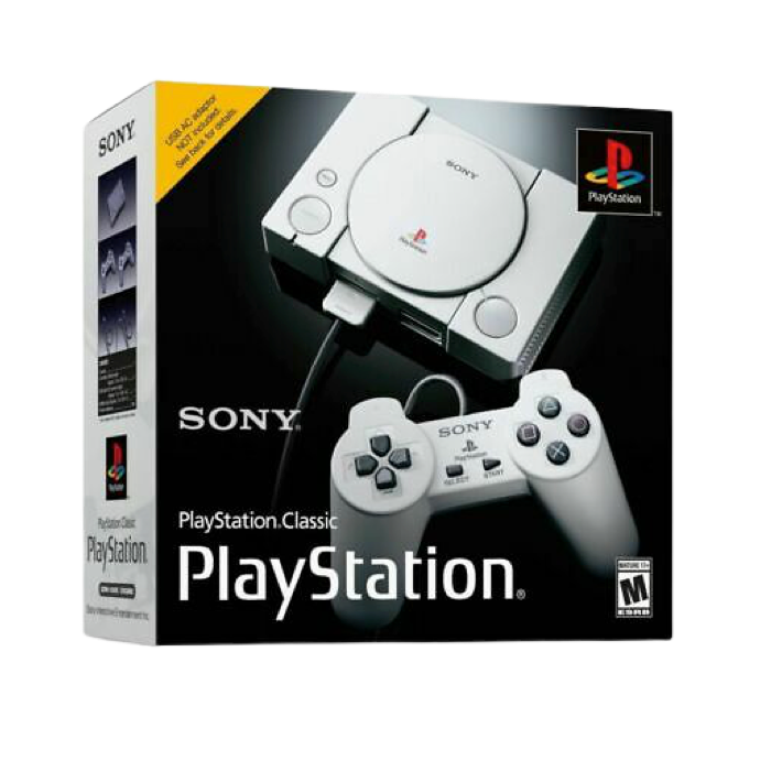 Buy new Playstation Classic Console, compact design, preloaded with 20 games, perfect for retro gaming enthusiasts